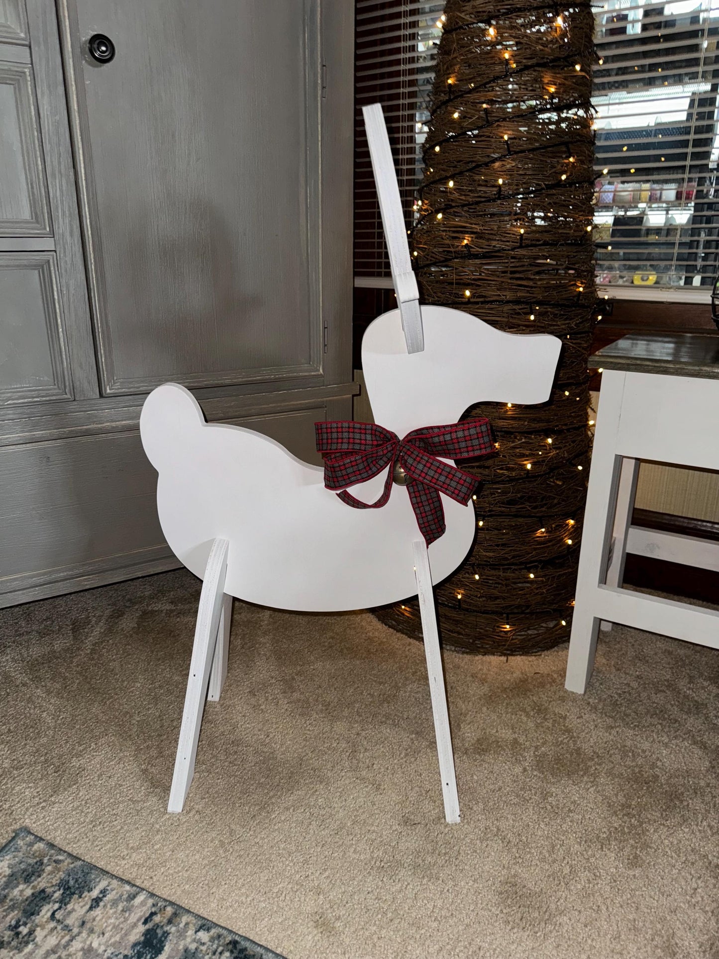Wooden Reindeer, Large Farmhouse Reindeer, Christmas Reindeer, Christmas Tree Decor, Porch Decor, Outdoor Decor