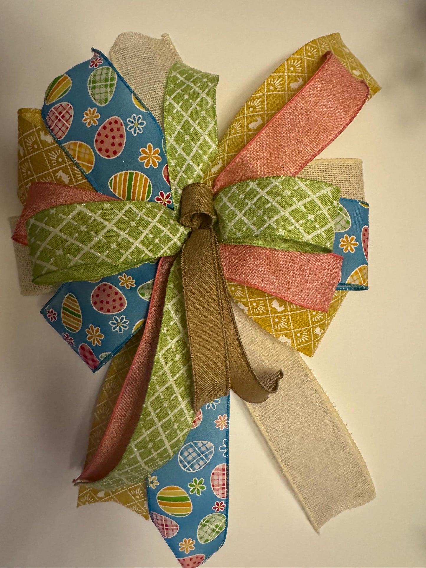 Spring Easter Bow for Wreath, Spring Bow for wall decor