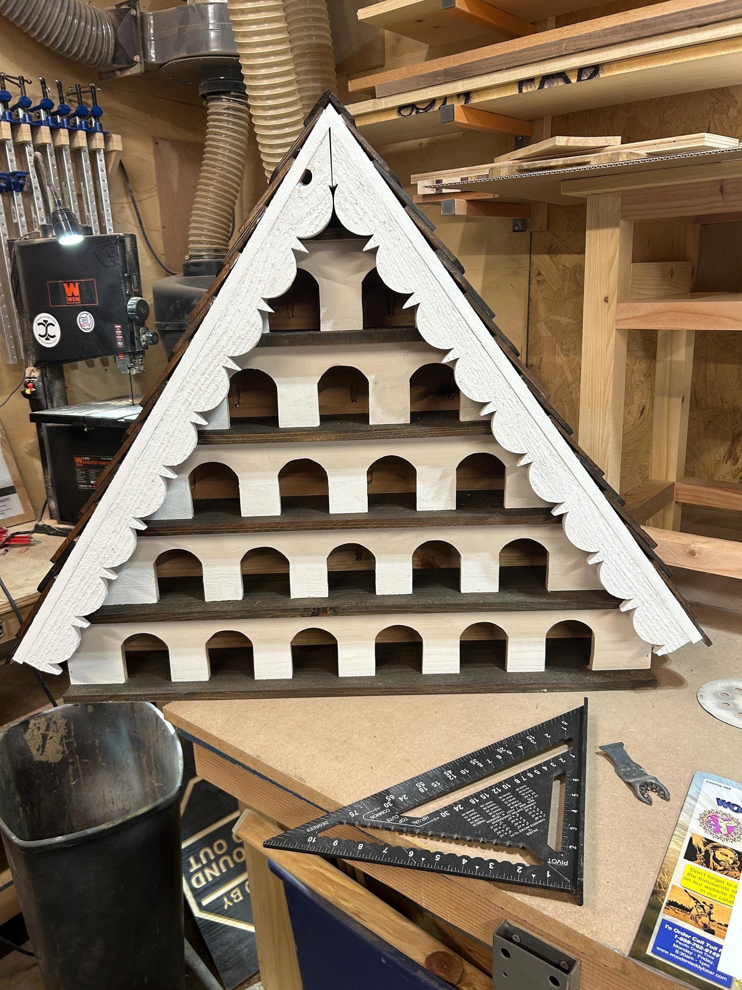 Victorian style birdhouse front porch decor Father’s Day gift