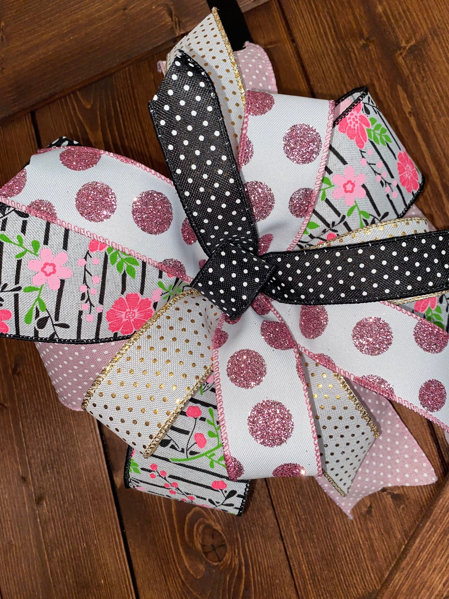 Girl Bow, Its A Girl Bow, Pink Bow, Polka Dot Bow, Gender Reveal Bow, Baby Shower, Summer decor, Lantern Bow, All Girl Decor