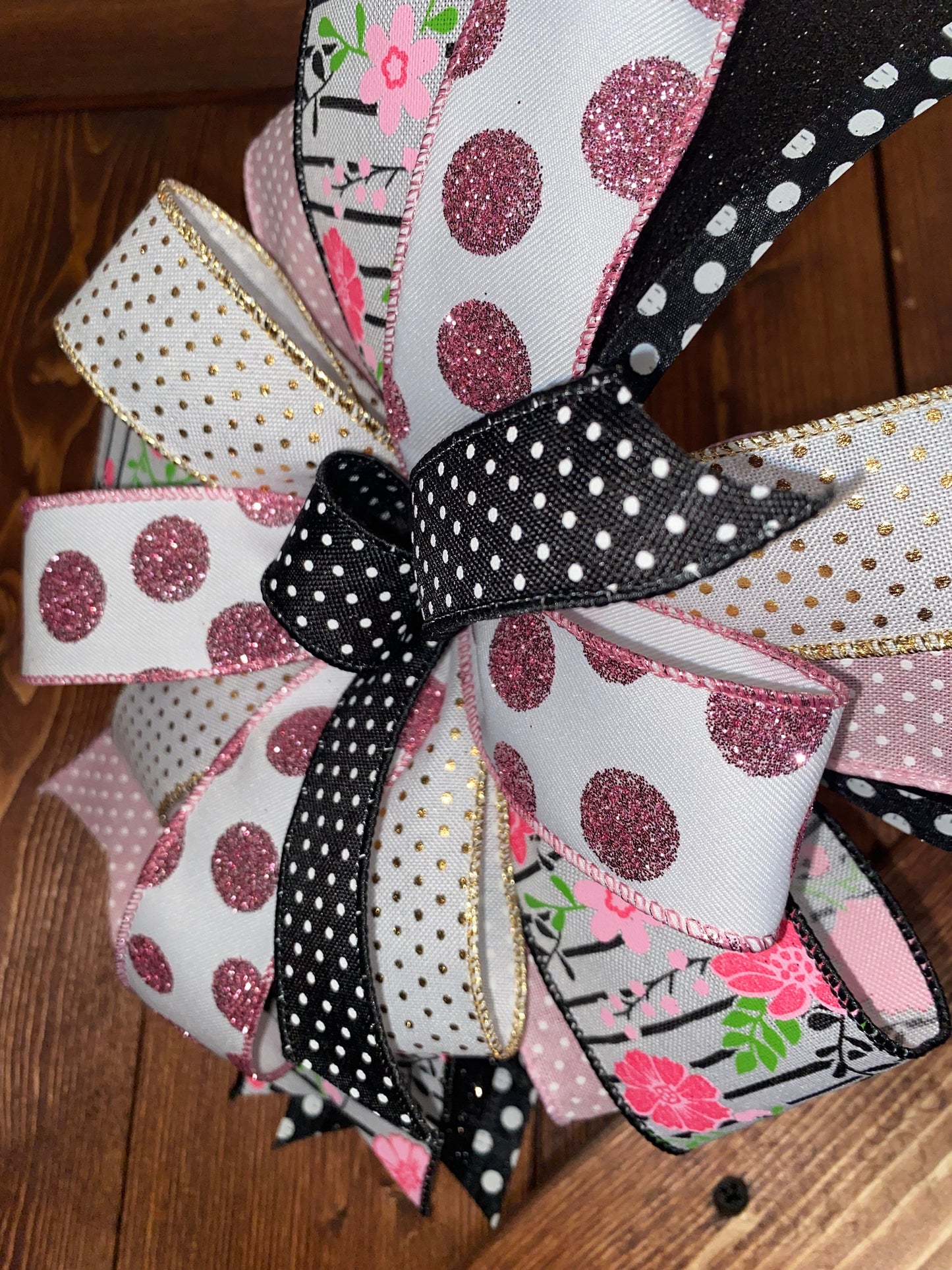 Girl Bow, Its A Girl Bow, Pink Bow, Polka Dot Bow, Gender Reveal Bow, Baby Shower, Summer decor, Lantern Bow, All Girl Decor