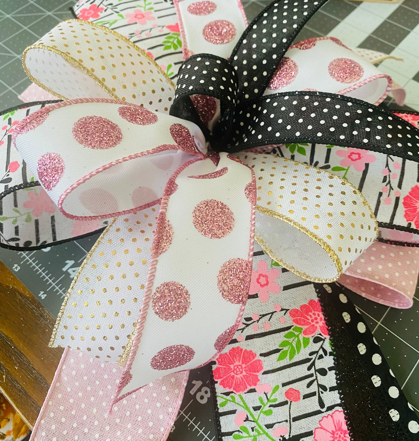 Girl Bow, Its A Girl Bow, Pink Bow, Polka Dot Bow, Gender Reveal Bow, Baby Shower, Summer decor, Lantern Bow, All Girl Decor