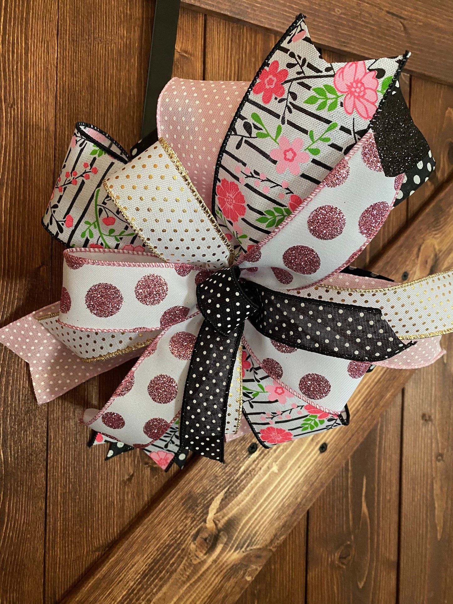 Girl Bow, Its A Girl Bow, Pink Bow, Polka Dot Bow, Gender Reveal Bow, Baby Shower, Summer decor, Lantern Bow, All Girl Decor