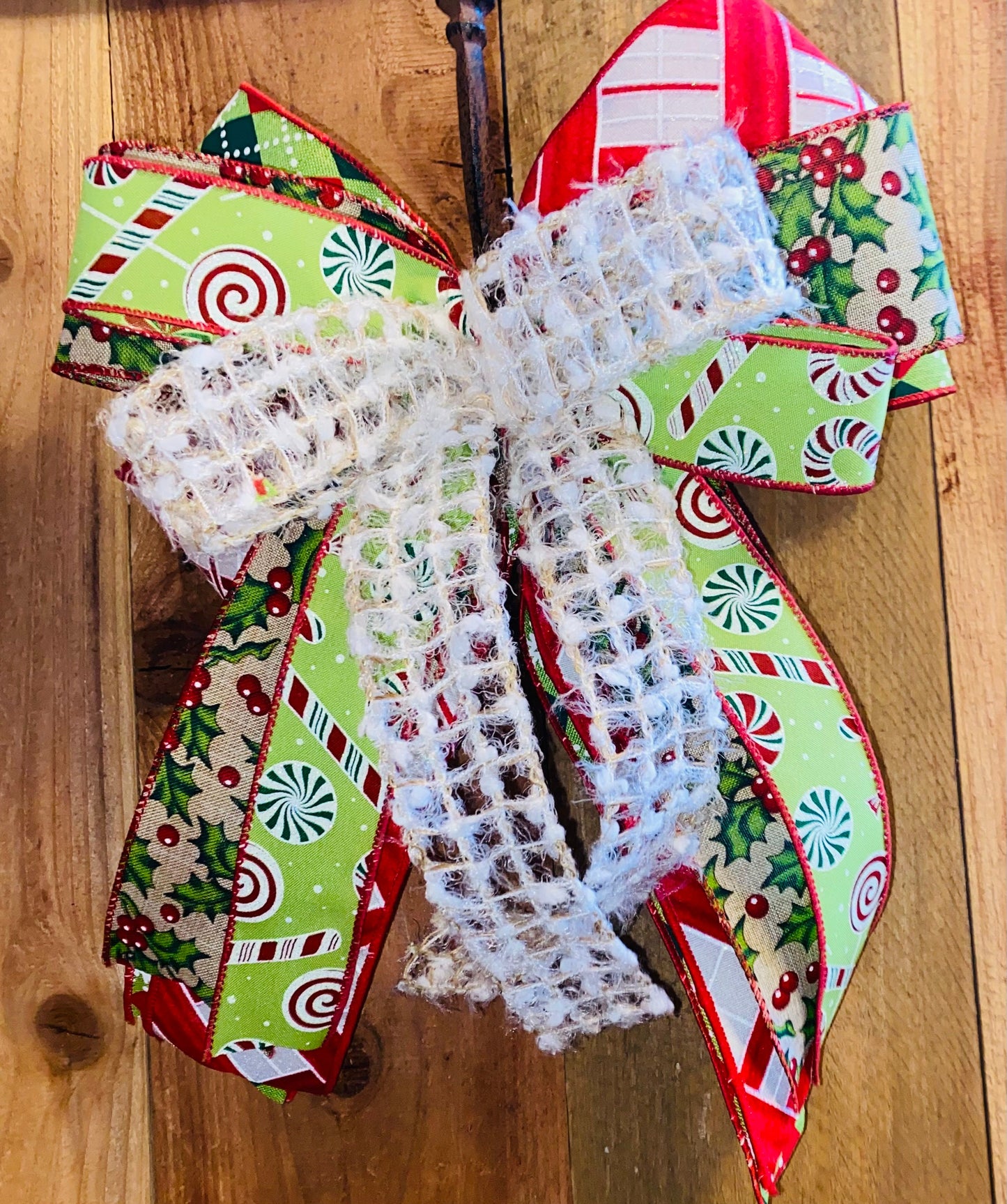 Christmas Bow, Winter Lantern Bow, Christmas Front Door Decor, Christmas Swag Bow, Christmas Gift Bow, Christmas Tree Bow, Mantel Decor, bow