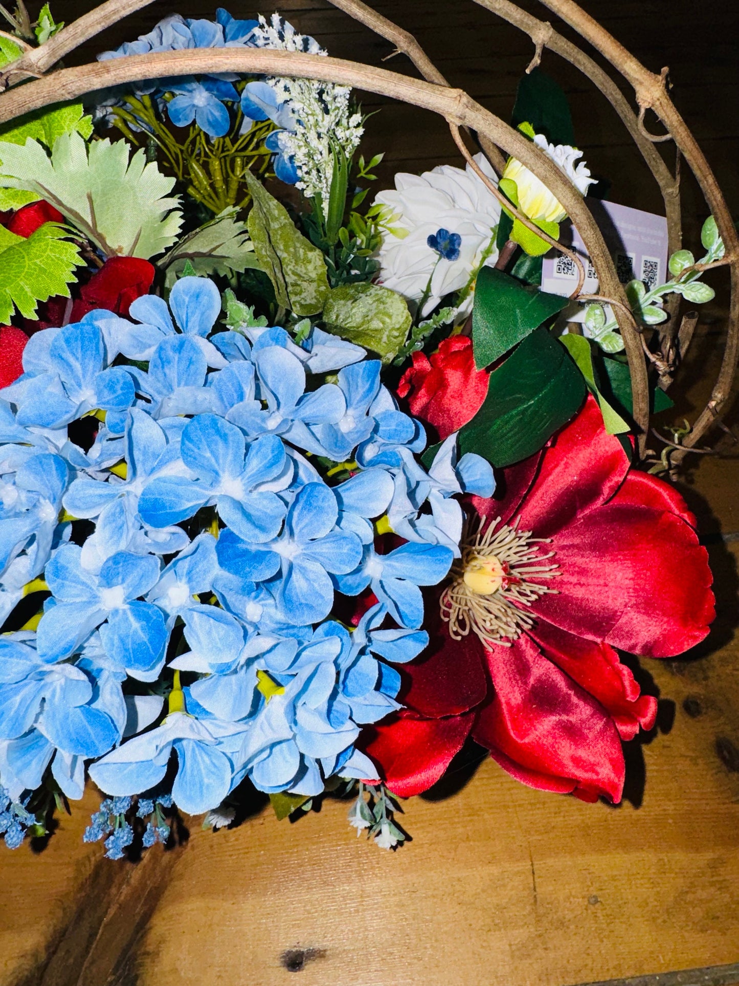Floral Centerpiece Arrangement Americana Flower arrangement Fsrmhouse floral arrangement coffee table floral centerpiece kitchen table decor