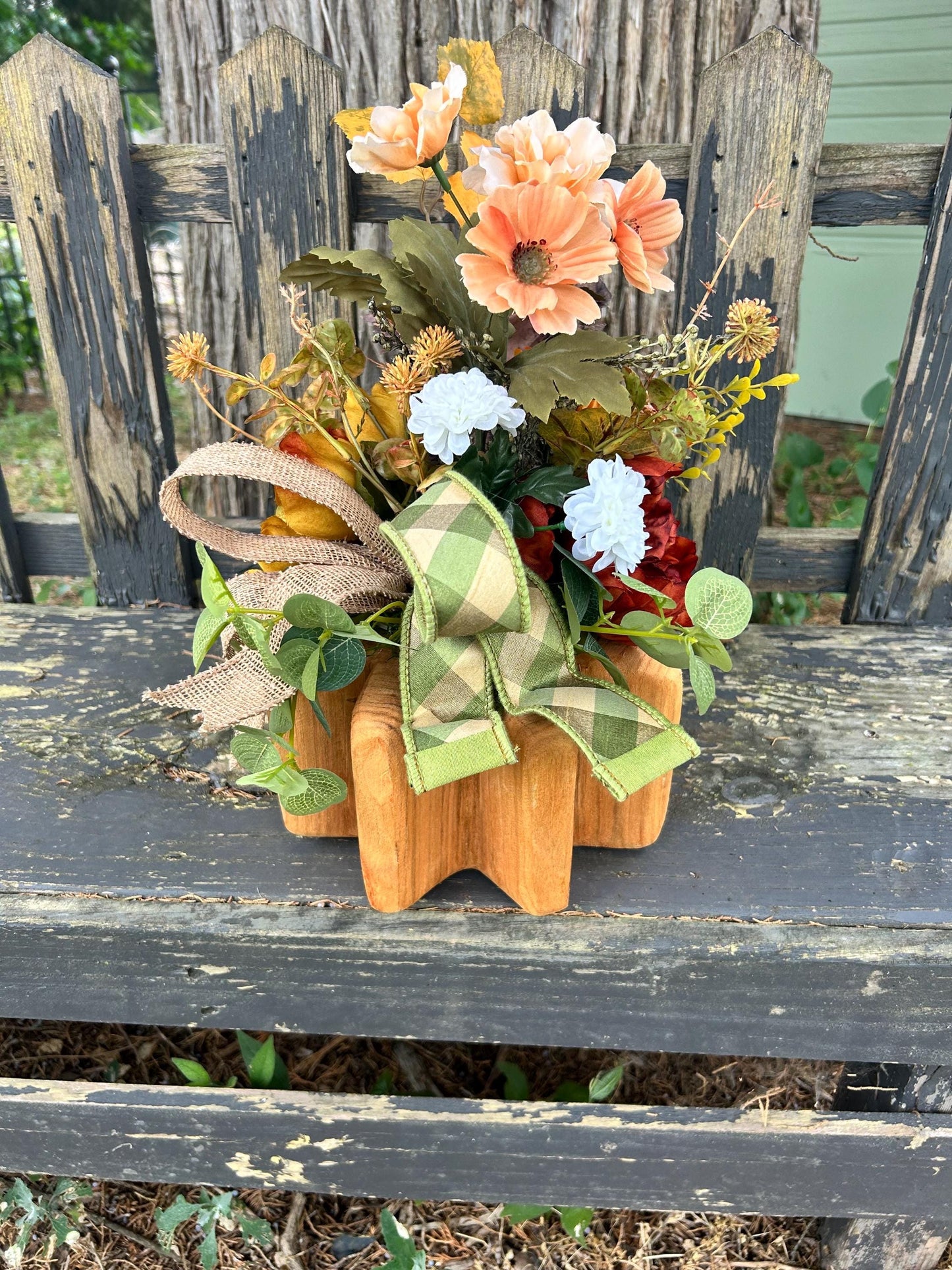 pumpkin fall tabletop centerpiece with florals, Fall centerpiece table decor, Fall living room decor, fall decoration, decorated pumpkin