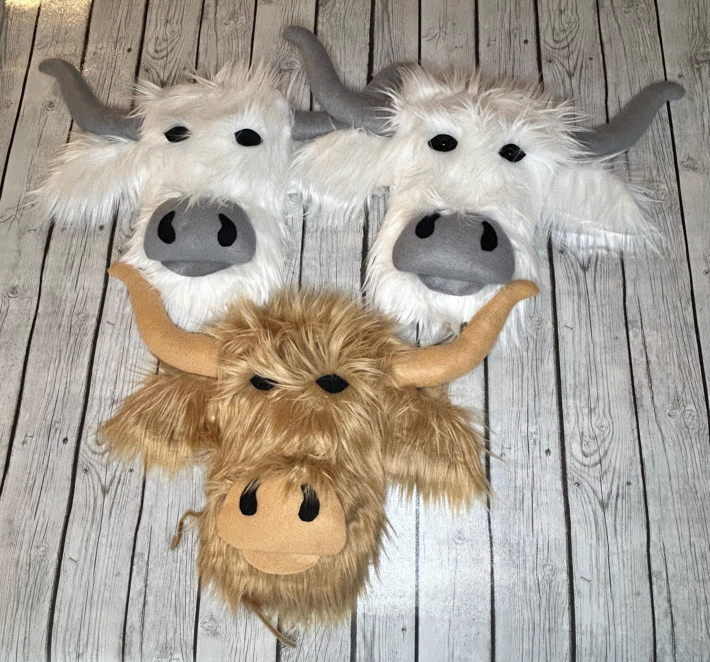 Highland Cow Wreath Attatchment white and brown highland cow wreath everyday wreath big wreath wall art, WAM attachment, Derikas Pattern