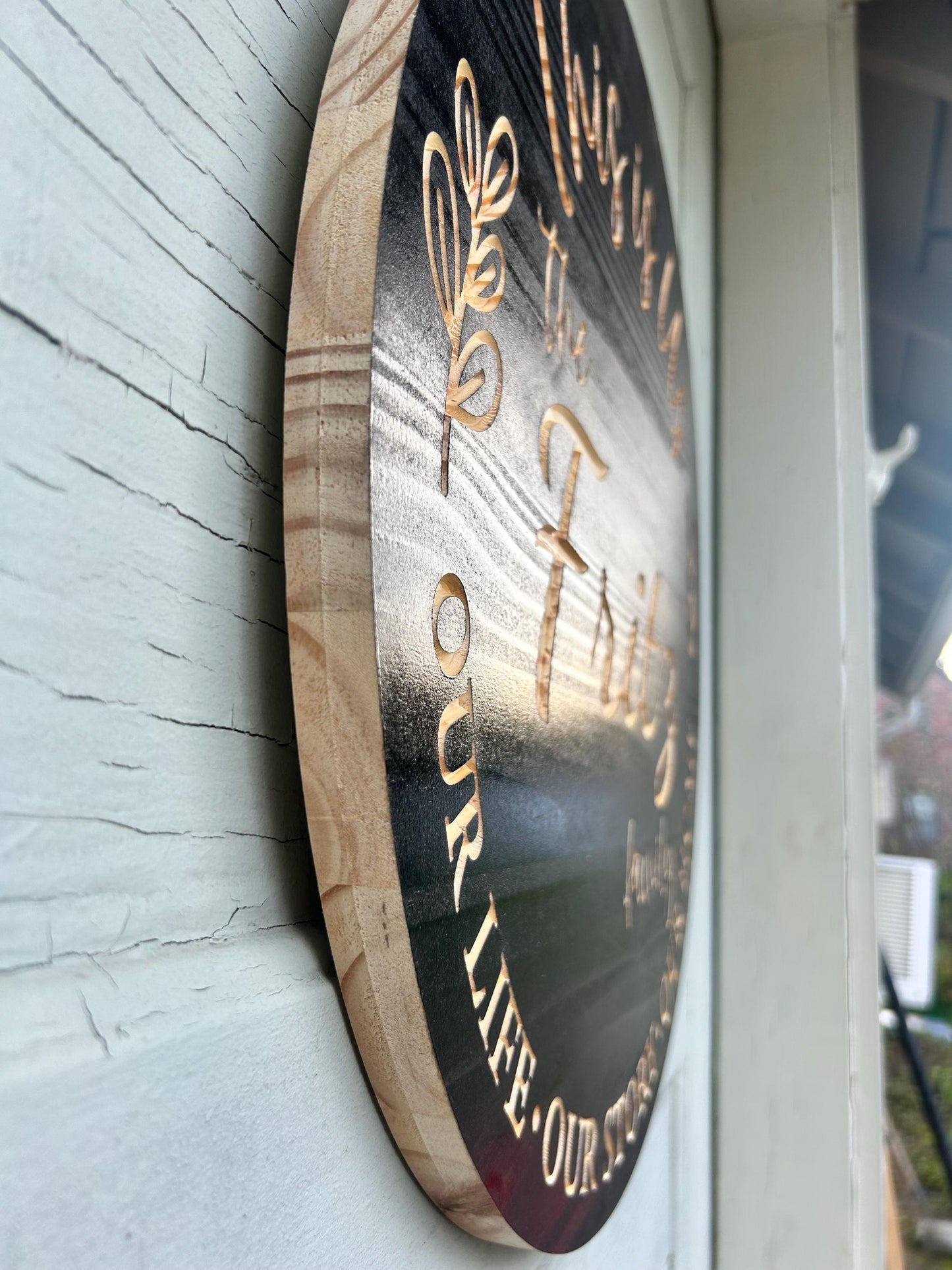 Personalized Name Door Hanger, Wood Door Hanger, Large Wall decor with Personalization, Last Name Door Hanger for wedding Gift or Home Buyer