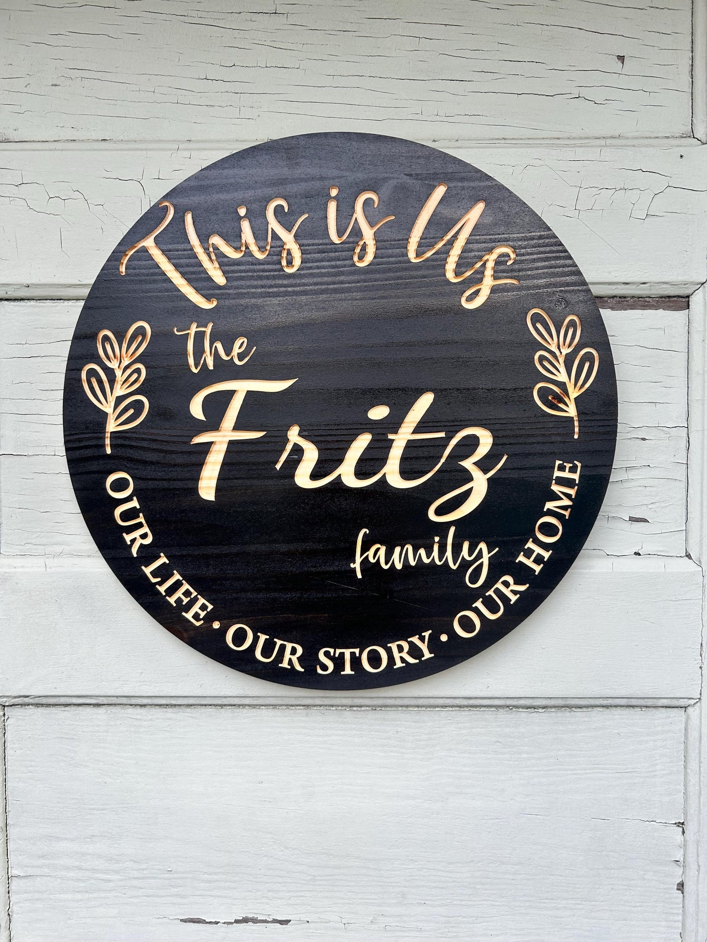 Personalized Name Door Hanger, Wood Door Hanger, Large Wall decor with Personalization, Last Name Door Hanger for wedding Gift or Home Buyer