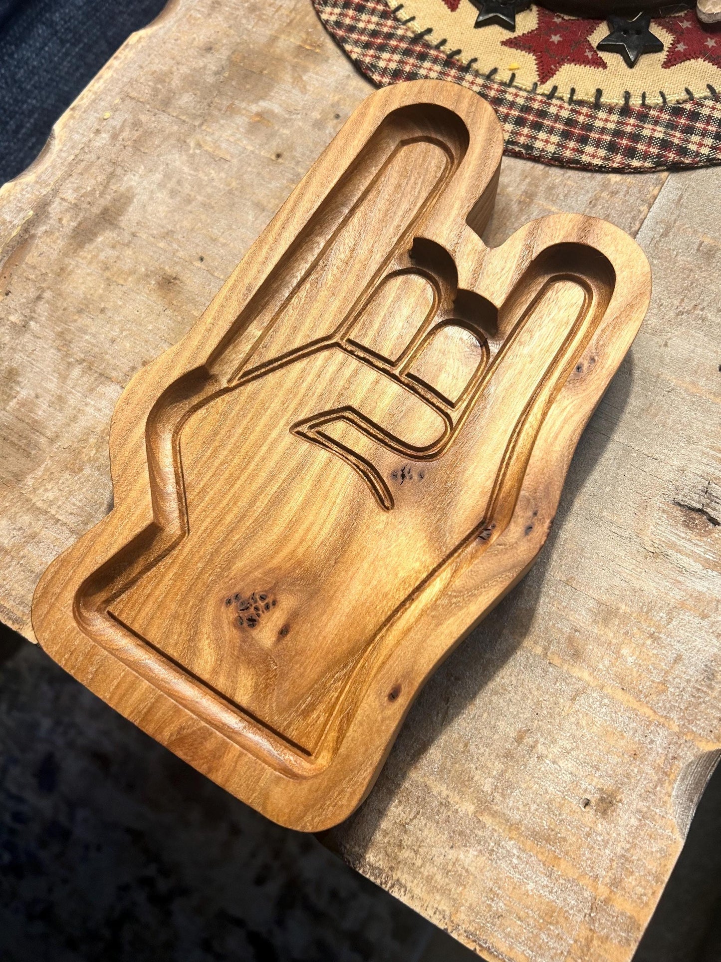 Rock and Roll Tray, Tray with Rock and Roll hand symbol, Fun Catch all tray, Perfect gift for anyone, Home Decor, storage for jewelry money