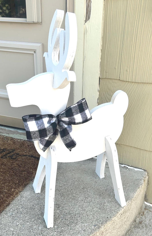 wood reindeer, farmhouse reindeer, Christmas Reindeer, Christmas tree decor, Porch decor, Outdoor Decor