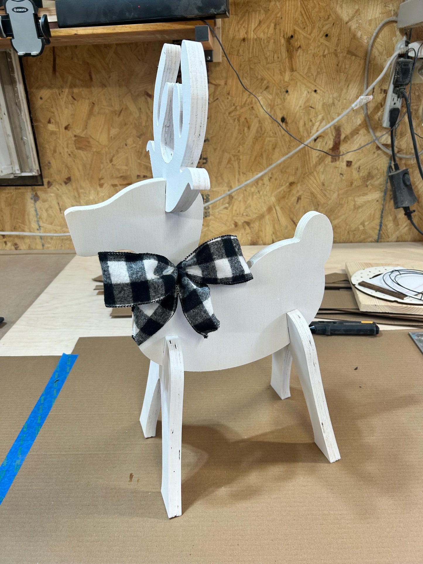 wood reindeer, farmhouse reindeer, Christmas Reindeer, Christmas tree decor, Porch decor, Outdoor Decor