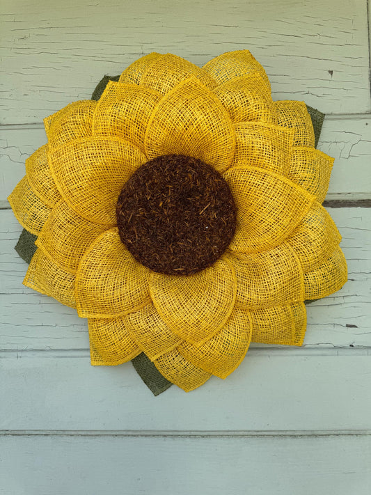 Sunflower Wreath for Front Door Home or Office  Gift  Floral Decor Rustic Farmhouse Style Wall Hanging for everyday