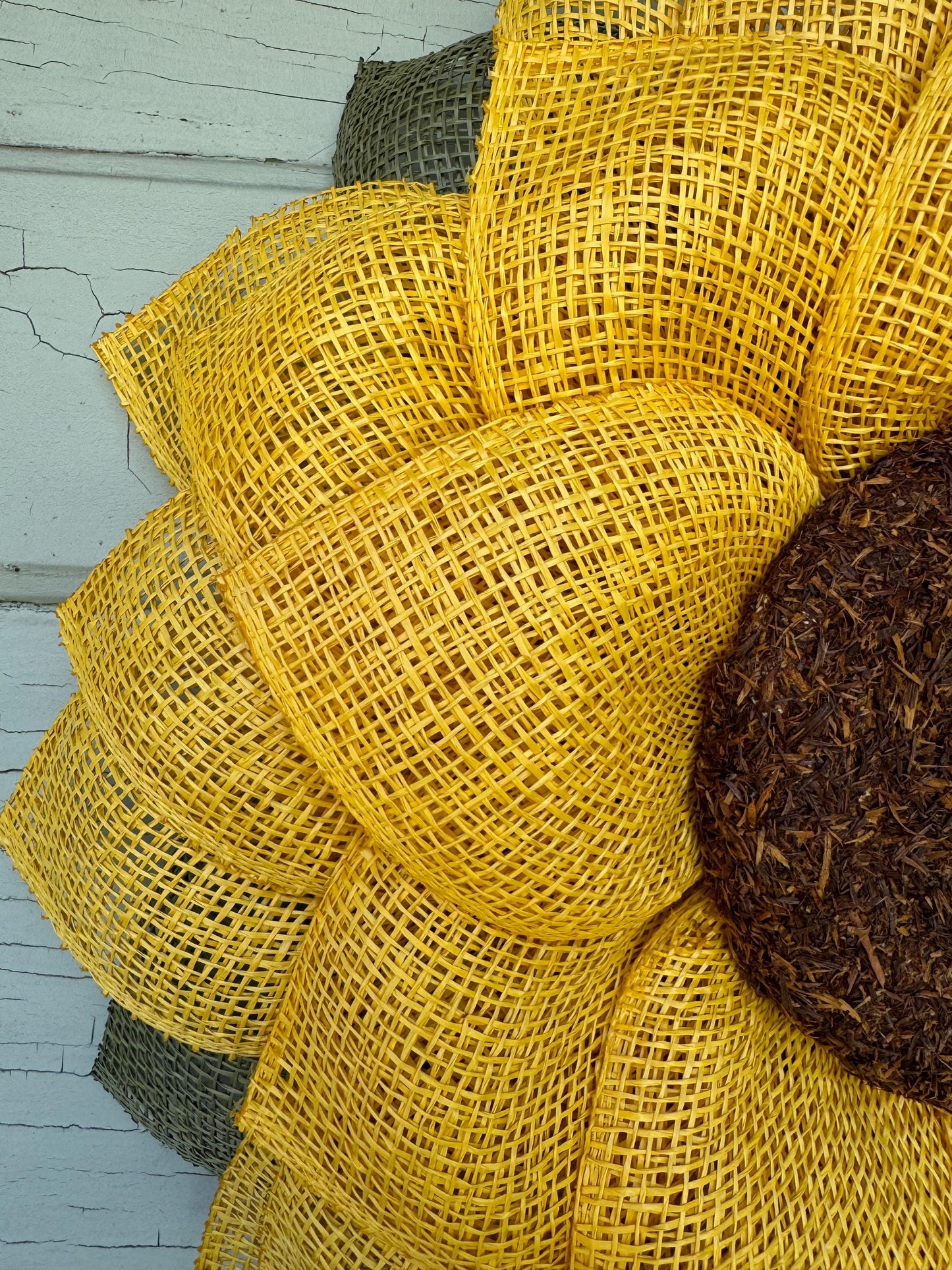 Sunflower Wreath for Front Door Home or Office  Gift  Floral Decor Rustic Farmhouse Style Wall Hanging for everyday