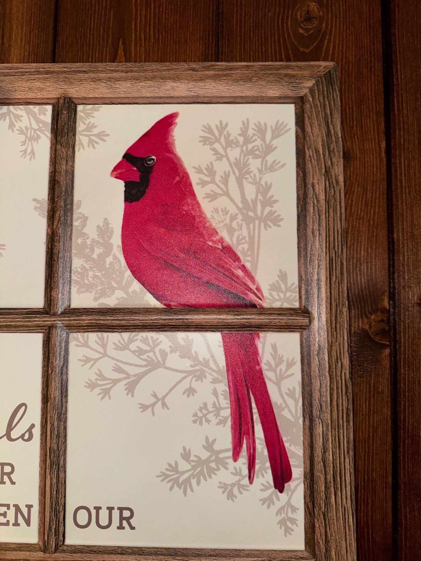 Cardinal Decor, Cardinal Metal door hanger, Cardinal wall decor, Cardinals appear when loved ones are near, Cardinal picture with bow, gift