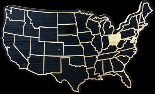 United States map cutout