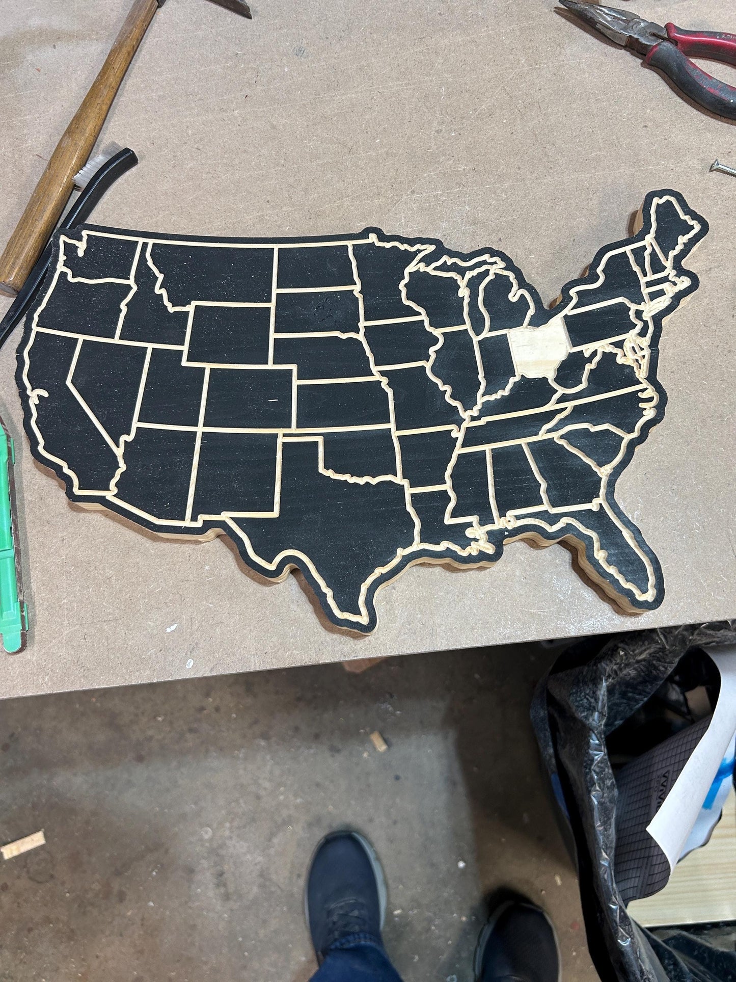 United States map cutout