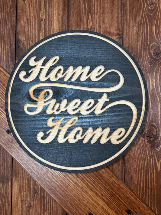 Home Sweet Home Sign for home gift, Gift for family or friend, minimalist decor, farmhouse decor, natural wood sign, office decor