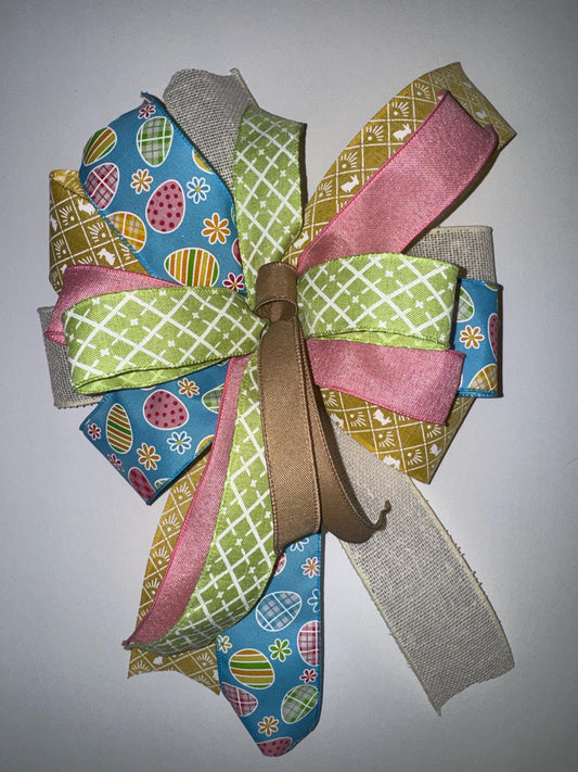 Spring Easter Bow for Wreath, Spring Bow for wall decor