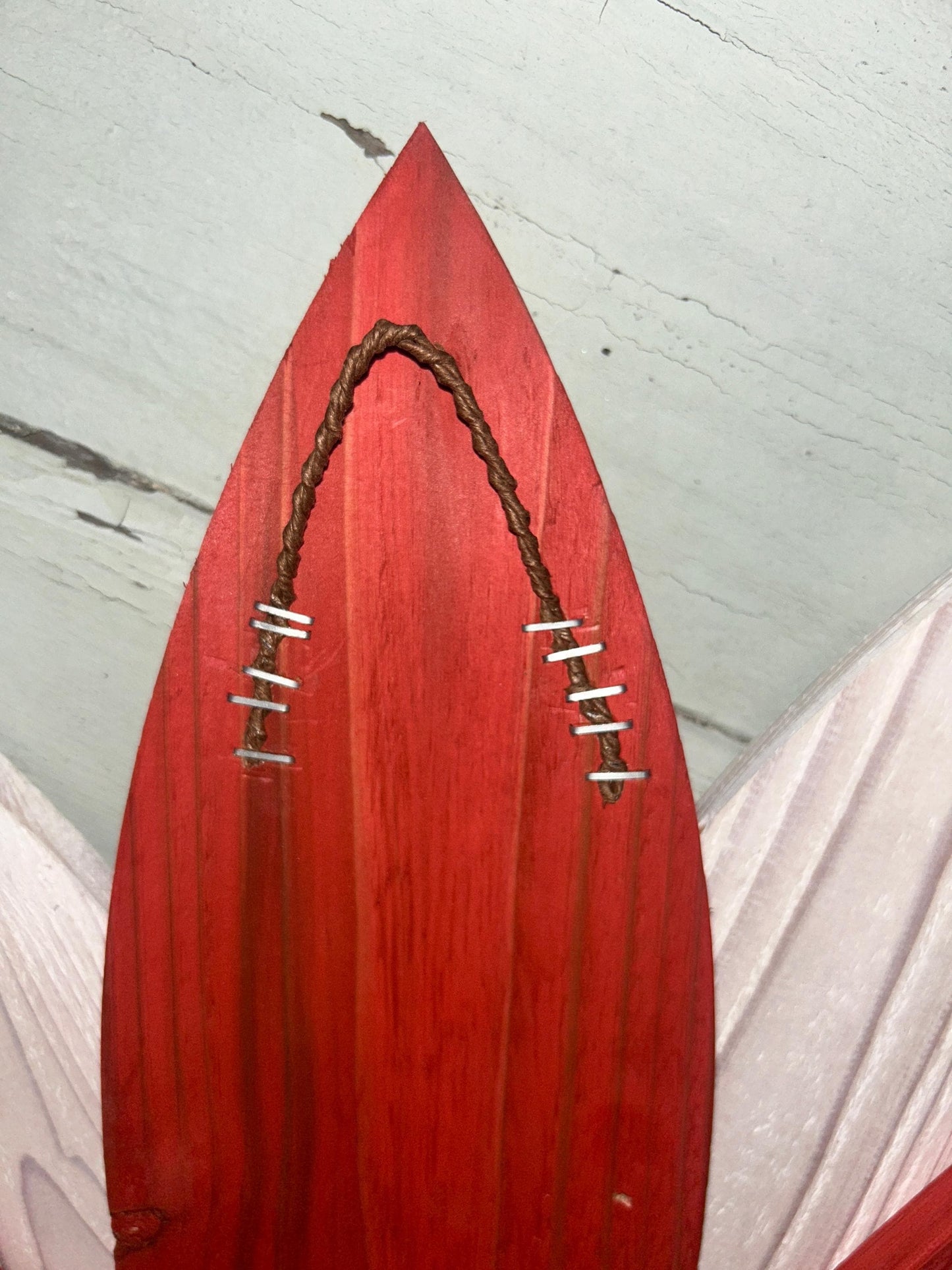 Patriotic Flower Wooden Rustic Farmhouse Flower Memorial Flower American Flag Door Hanger Flower for Veteran 4th of July Decor Porch Flower